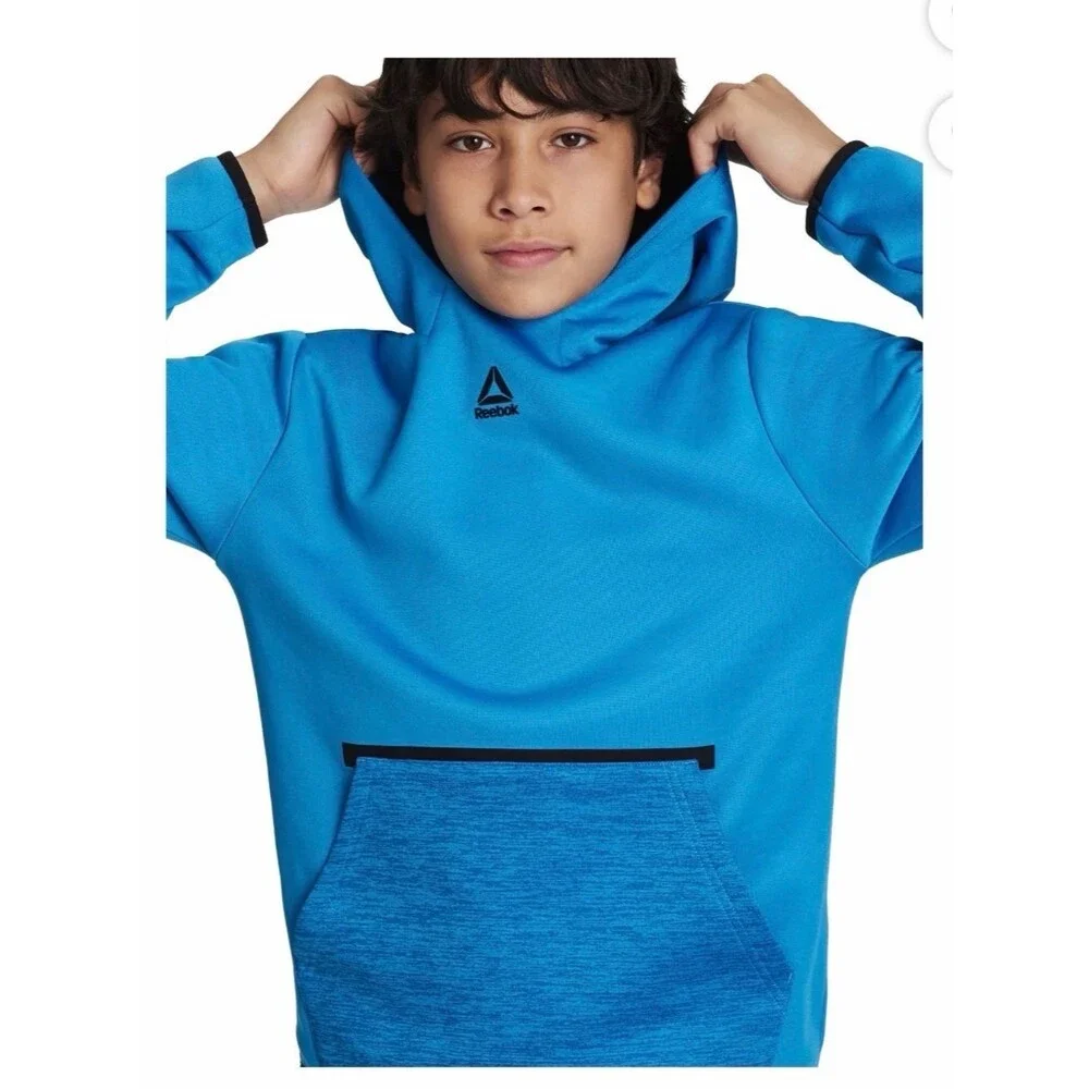 Reebok Bright Blue Hooded Athletic Pullover